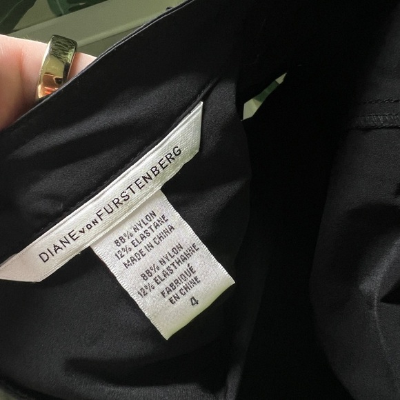 DVF Women’s Black Steeple Wrap Dress Short Sleeve 4 - Picture 8 of 8